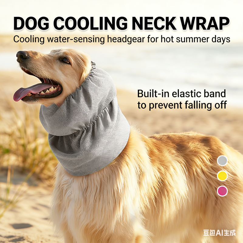 Summer Cooling Dog Headgear, Multi-Function & Adjustable
