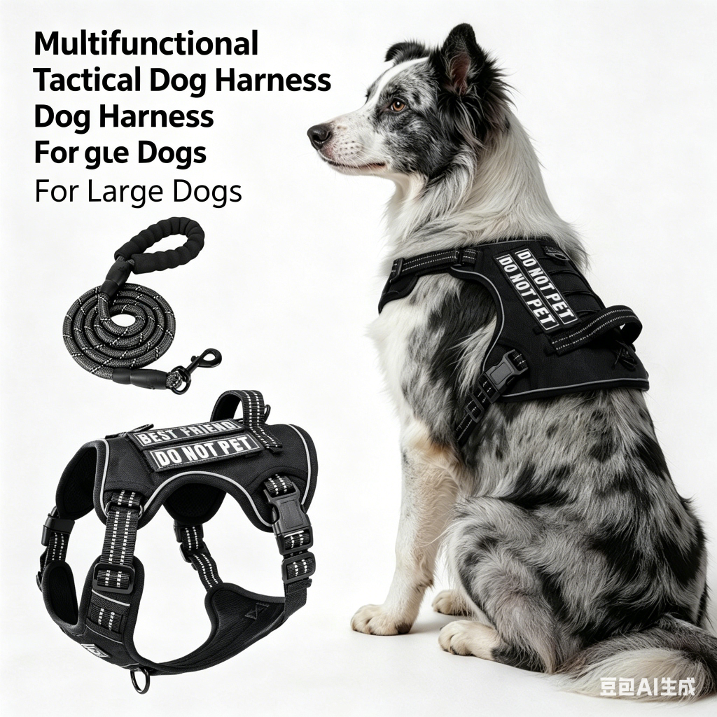 No Pull Dog Harness for Large Dogs | Tactical Backpack Vest