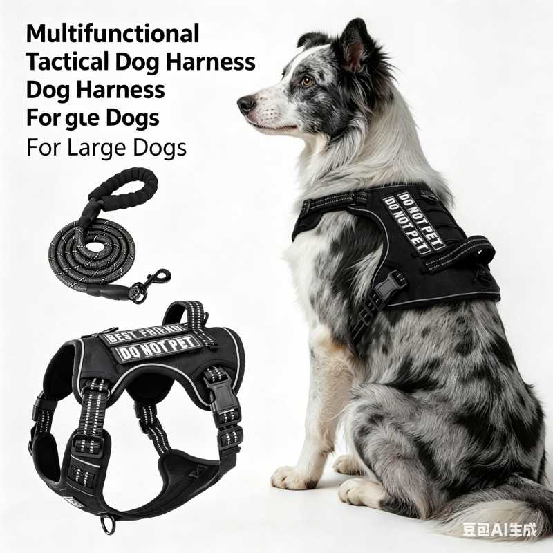 Tactical Dog Backpack Harness No Pull for Large Dogs